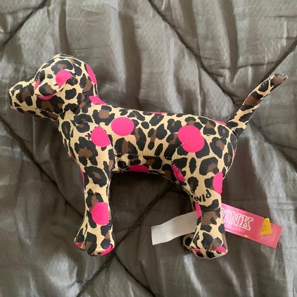PINK Victoria's Secret Other - Victoria Secret Adorable Leopard /Cheetah Pink Dot Collectible Plush Dog